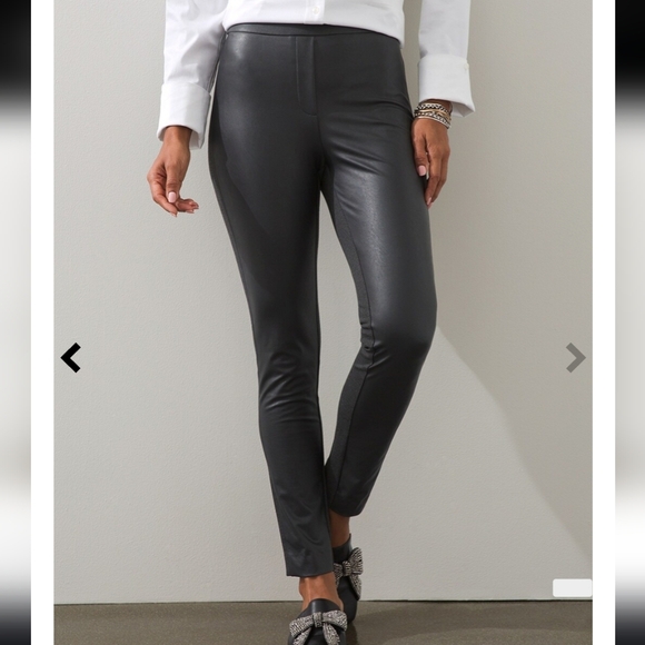 Chico's Faux-Leather Pull-On Leggings/ Size 3 (16) - Picture 5 of 15
